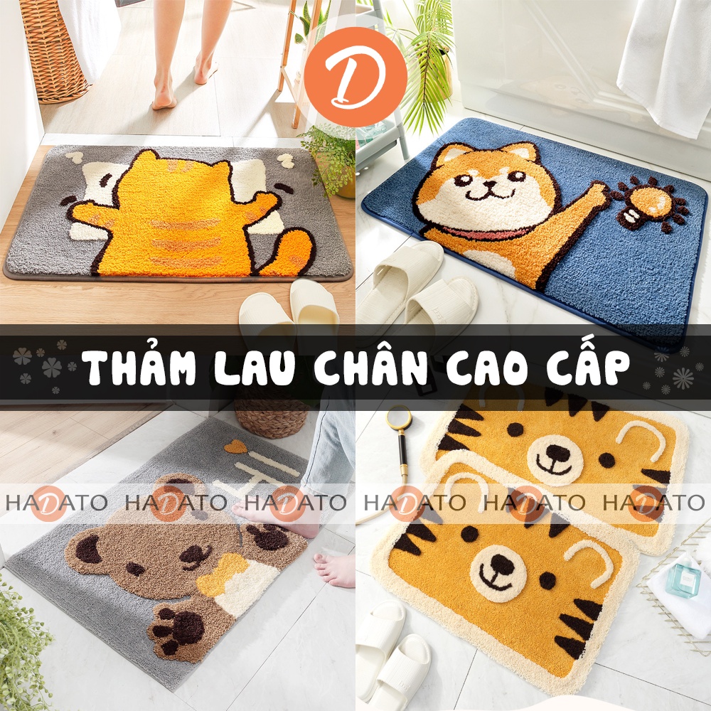 [HCM][CAO CÂP] THẢM chùi chân THẢM lau chân nhà tắm phòng khách hình thú cưng chống trơn trượt - TLCMT 1
