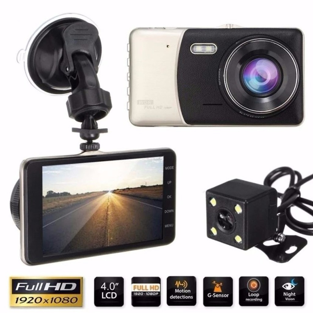 CAMERA HÀNH TRÌNH X002 - Camera Hành Trình Ô Tô FULL HD 1080P - Hỗ Trợ Tiếng Việt - Màn Hình IPS 4 Inch - 2 Camera Trước & Sau - Có Đèn LED Cho Hình Ảnh Rõ Nét Vào Ban Đêm - Cảm Biến G Phát Hiện Chuyển Động - BH 1 NĂM