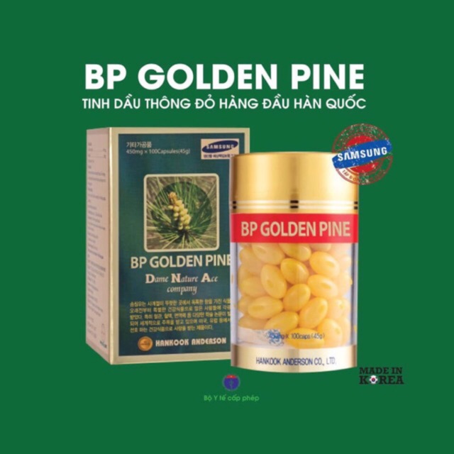 BP GOLDEN PINE - Tinh dầu thông đỏ Hàn Quốc giảm nguy cơ vữa động mạch
