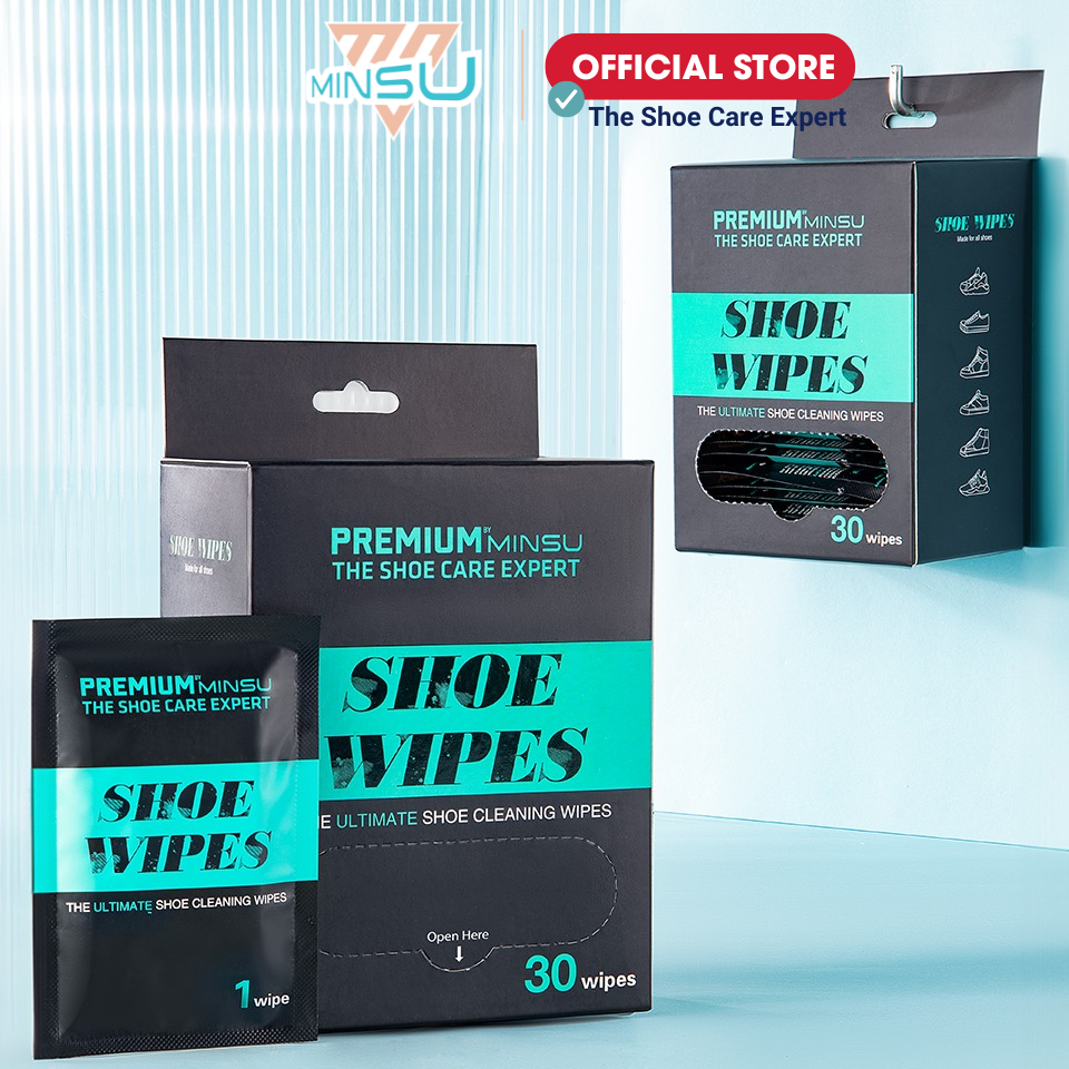 Khăn Lau Giày Khẩn Cấp Shoe Wipes MINSU M2855 Chuyên Dụng Cho Tất Cả Loại Giày Sneaker, Da Lộn, Da Bò Hương Lavender