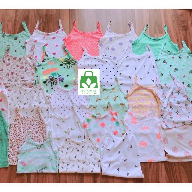 Combo 5 áo dây/ áo hai dây bé gái size 4 từ 14-17kg