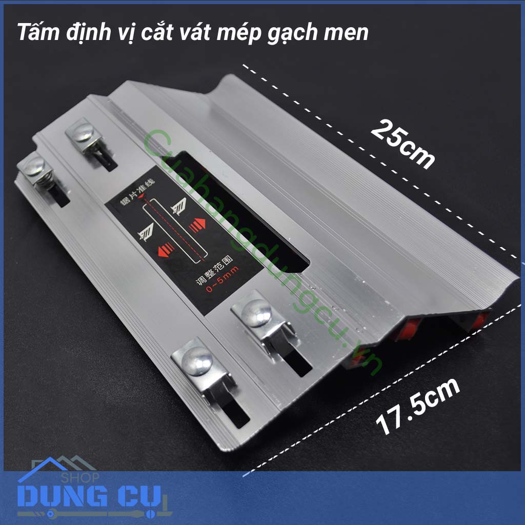 Tấm định vị cắt vát mép gạch, đá, mài cạnh 45 độ lắp máy cắt gạch cầm tay