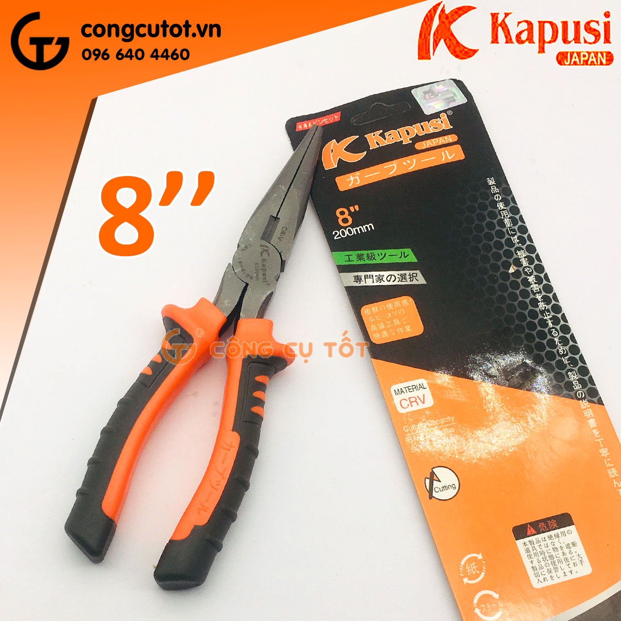 Kìm nhọn kapusi k-8291, k-8036, k-8025 và k-8038 size tùy chọn
