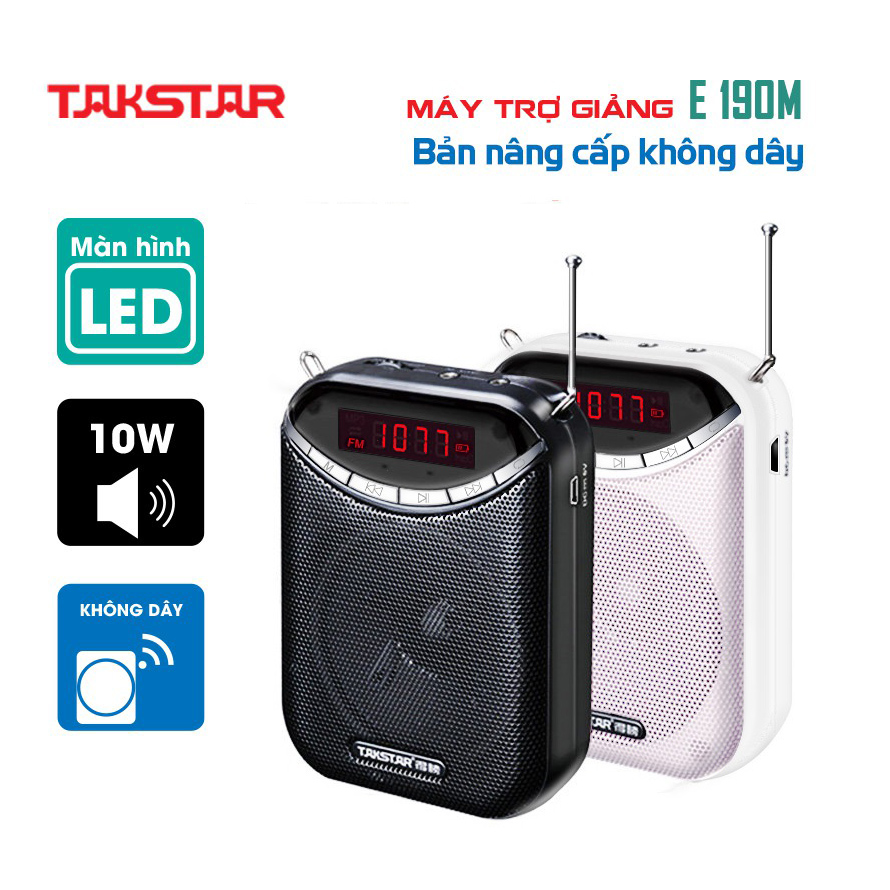 [HCM][ BH 1 NĂM ] Máy Trợ Giảng - Loa Trợ Giảng Không Dây TAKSTAR E190M Máy Trợ Giảng Không Dây Sử Dụng Sóng Cao Cấp UHF Kết Nối Bluetooth Ghi Âm Công Suất Lớn Âm Thanh Trung Thực Và Rõ Nét Thích Hợp Giáo Viên Hướng Dẫn Viên...