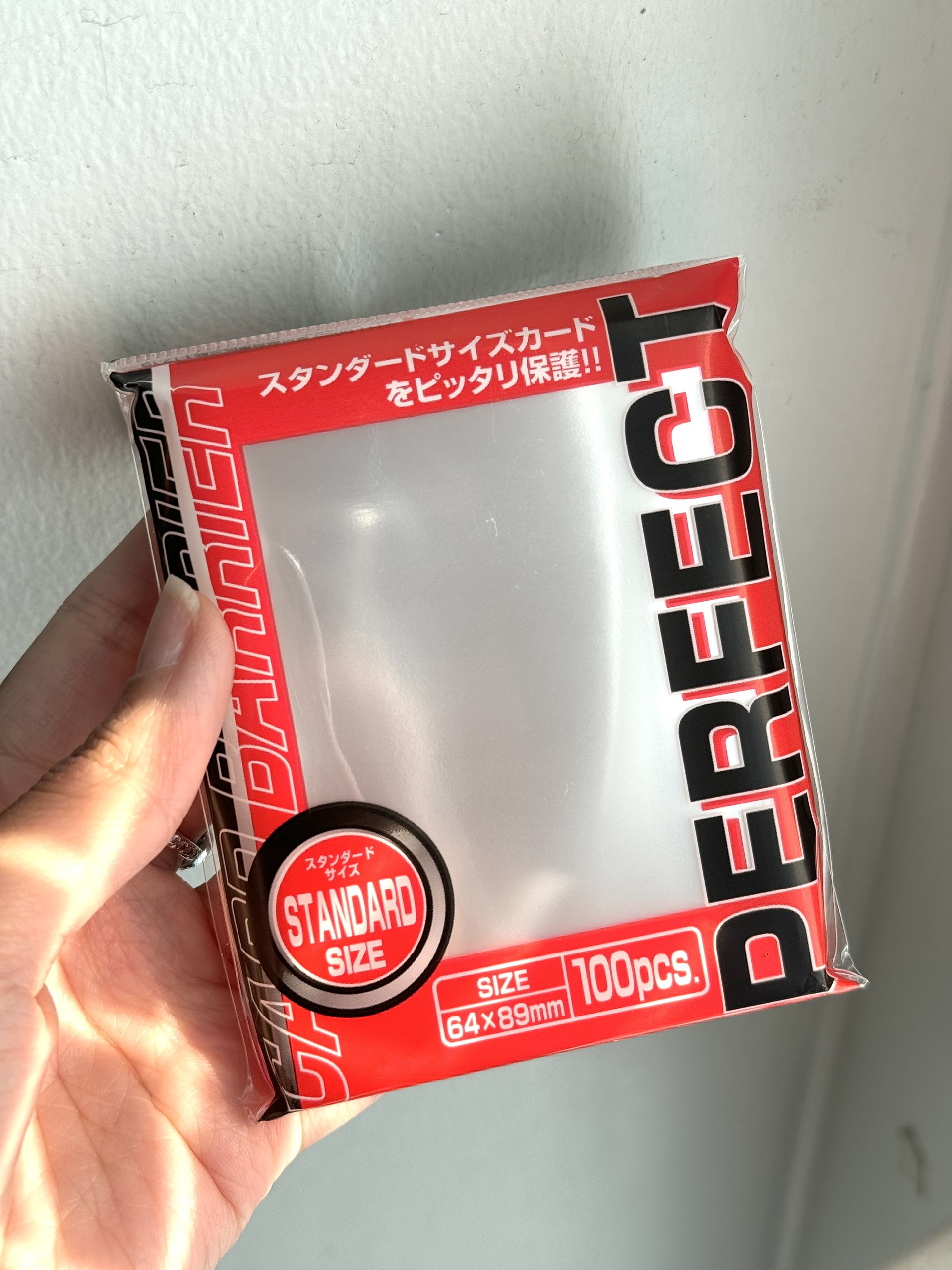 Perfect Sleeve chính hãng KMC - 1 gói gồm 100 cái bọc thẻ, phụ kiện bảo vệ thẻ sưu tập Pokemon và One Piece