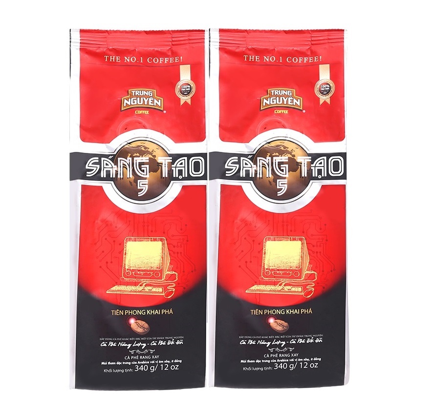Cà phê Sáng Tạo 5 Trung Nguyên( 340gam) - Cà phê rang xay( Bột) pha phin Trung Nguyên