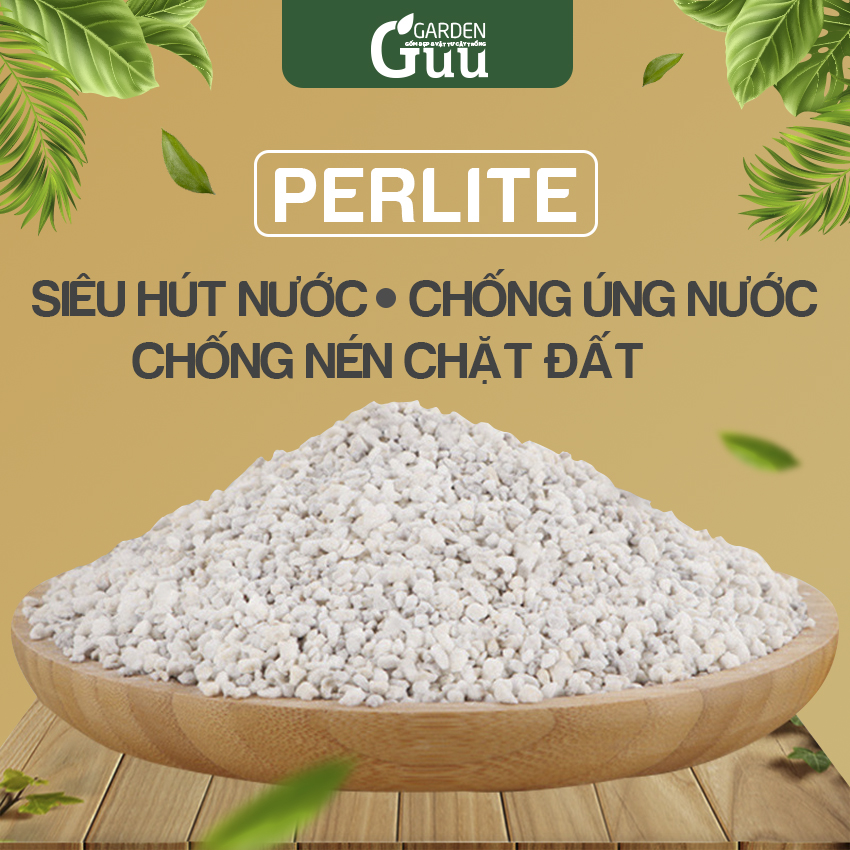 Đá Perlite đá chân trâu trồng sen đá xương rồng chống úng nước tăng độ tơi xốp cho đất (túi 10L 5L)