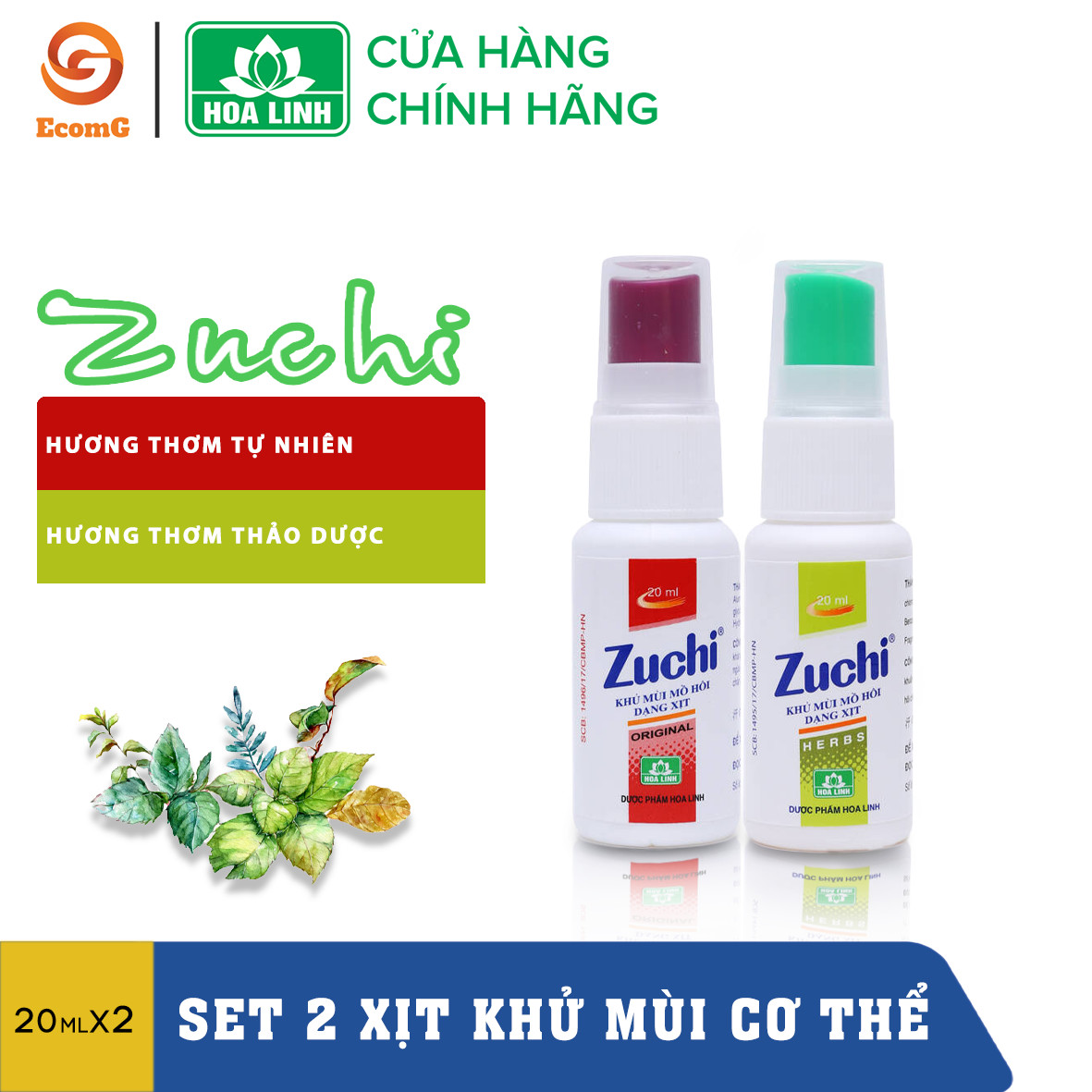 Combo khử mùi đa năng Global Pharma - Zuchi thảo dược, truyền thống - GF10-ZUCHI