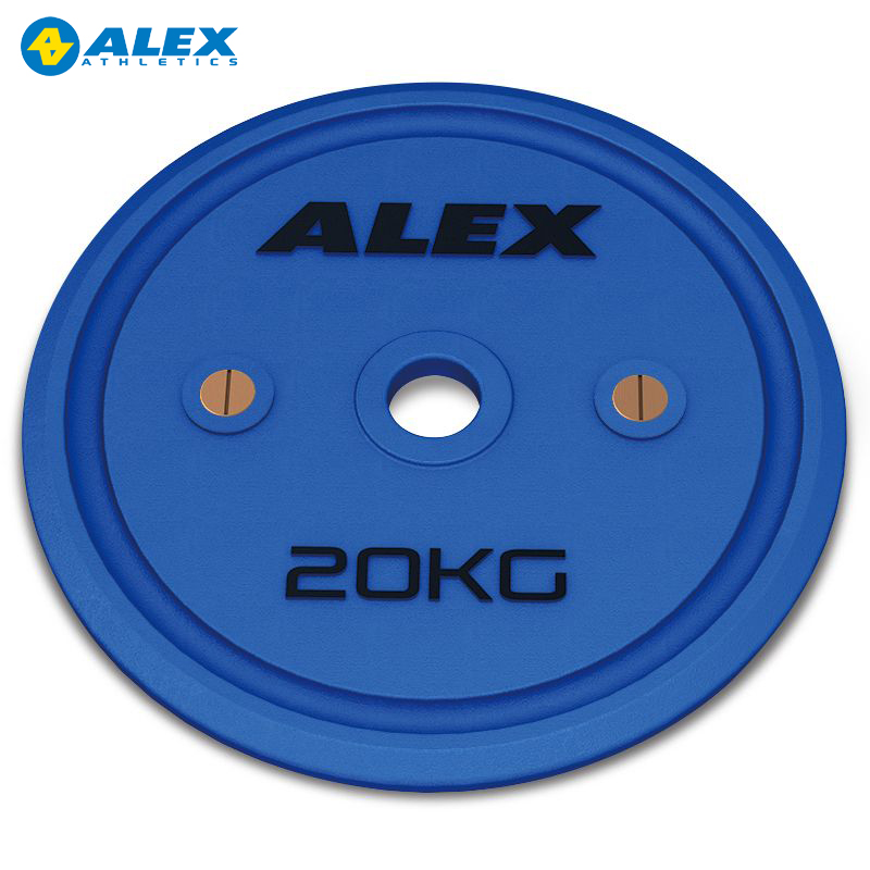 Tạ Đĩa Hiệu Chỉnh OLYMPIC Calibrated Plate 20kg  ALEX Cao Cấp, Gang Nguyên Khối Sơn Tĩnh Điện Tập Thể Hình, Gym (1 chiếc)