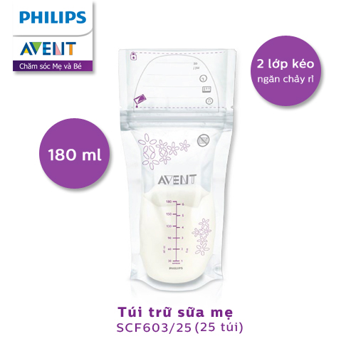 Túi trữ sữa philips avent 180ml scf603/25