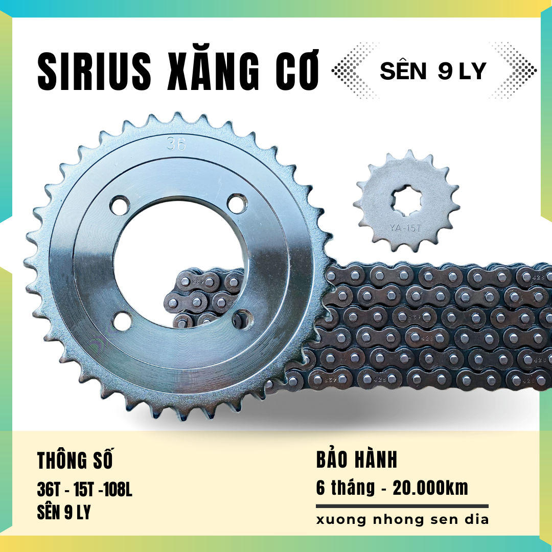 Nhông dĩa sirius 9 ly