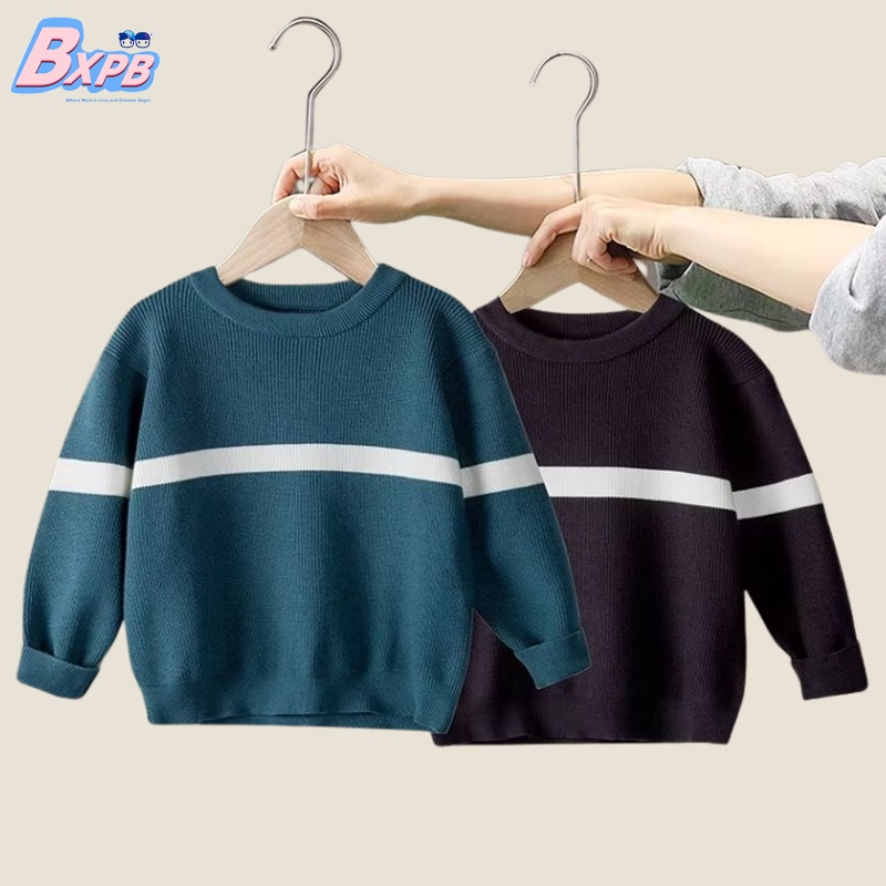 Áo sweater BXPB vải dệt kim cổ tròn phong cách Hàn Quốc thời trang thu