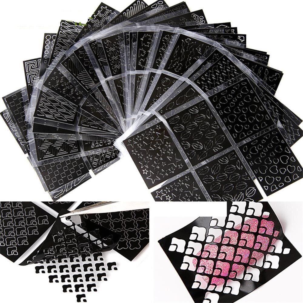 Set 24 tấm decal 3d dán móng nghệ thuật