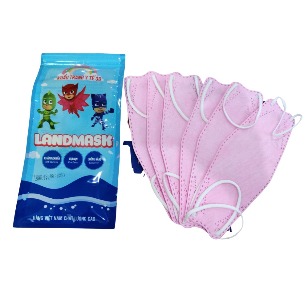 hot ..hot  Khẩu trang trẻ em KF94 4D 4 lớp chống bụi kháng khuẩn họa tiết ngẫu nhiên đáng yêu cho bé