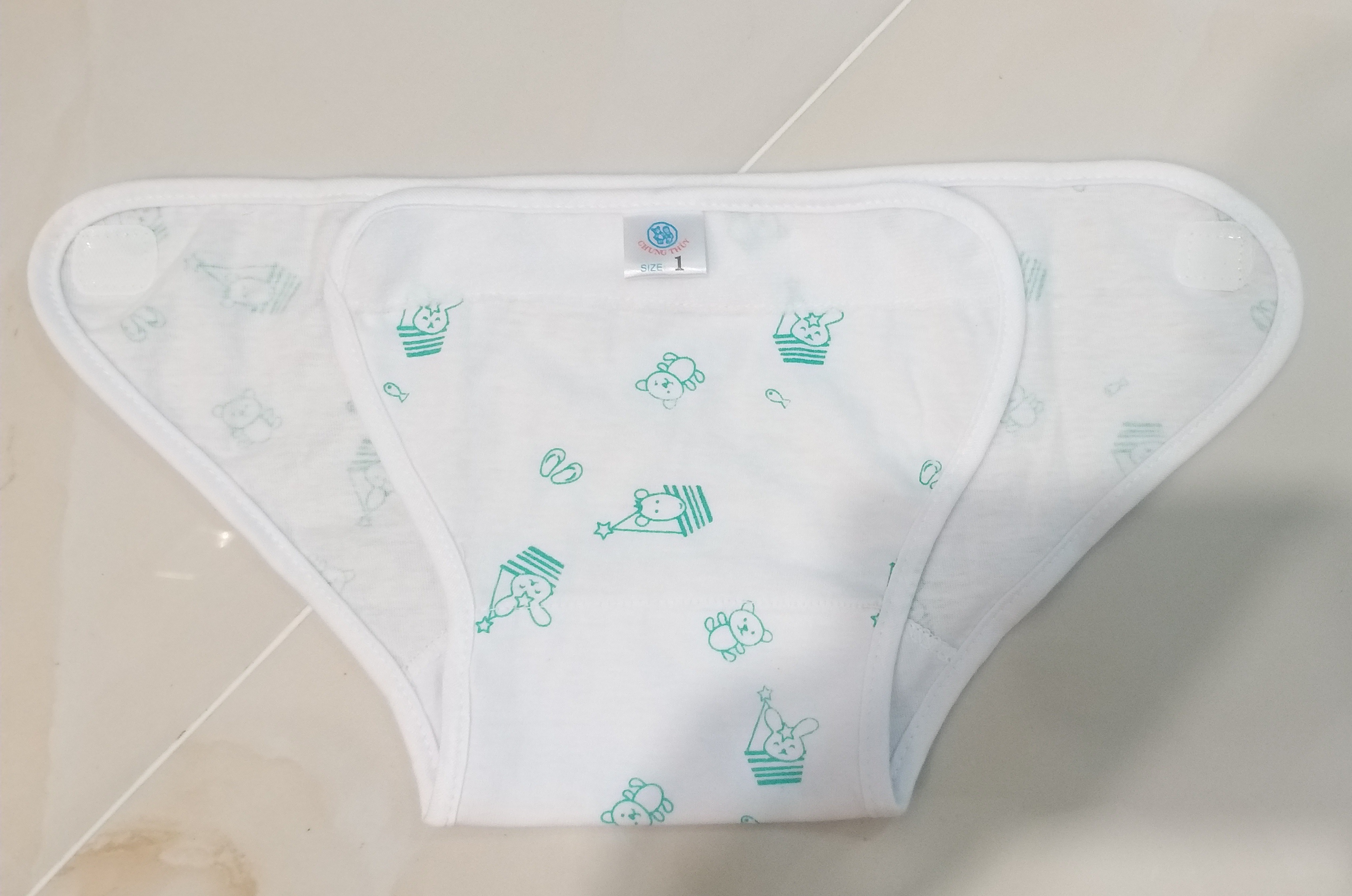 Com bo 10 miếng dán tả Chung Thủy 100% cotton cao cấp họa tiết dễ thương