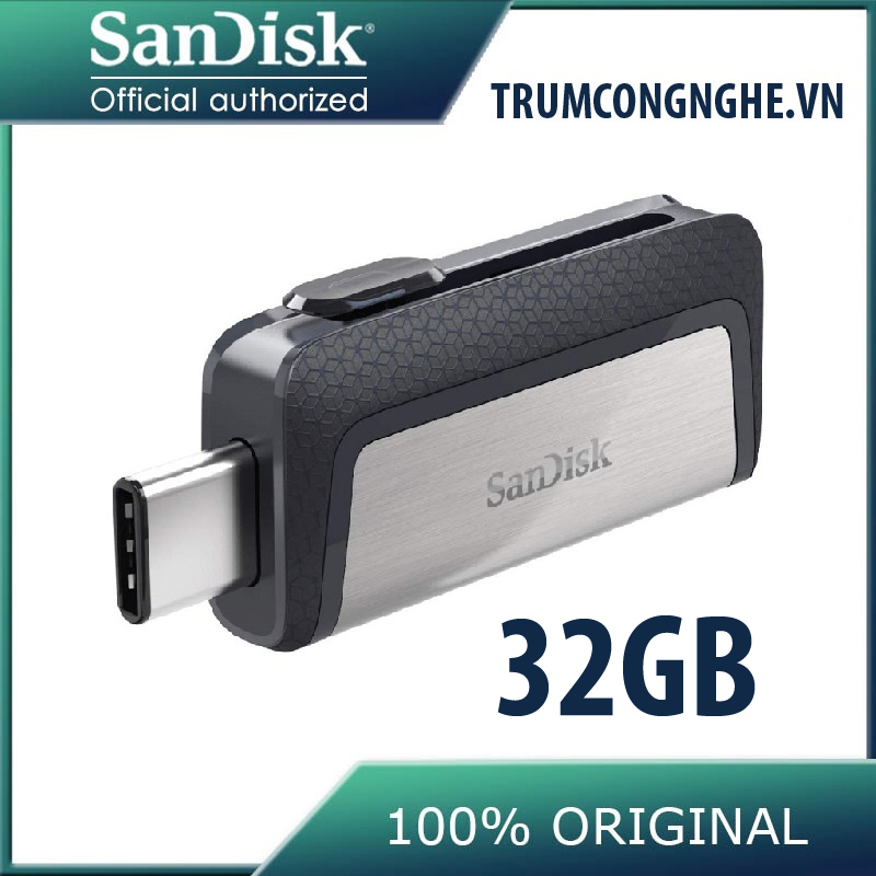 USB OTG Sandisk Ultra Dual Type-C 3.1 32GB 150MB/s ( USB 2 ĐẦU )