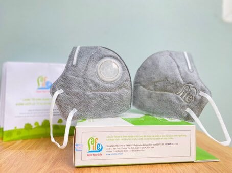 [HCM]HỘP 5 KHẨU TRANG CHỐNG BỤI MỊN N96 CARBON SAFELIFE VIETNAM - CÓ THỂ GIẶT