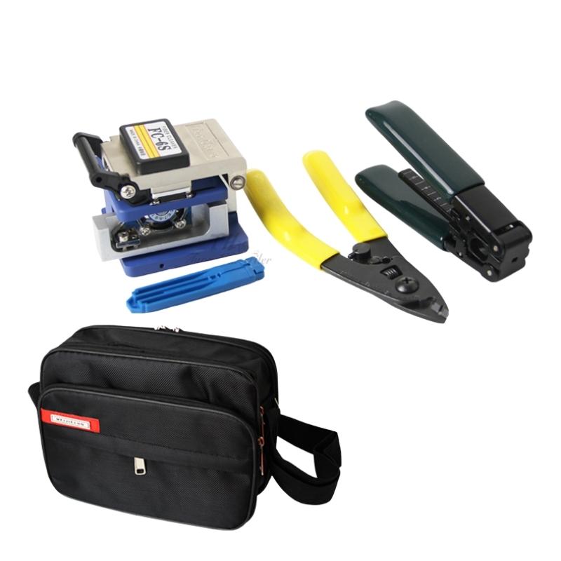 Combo 4 bộ dụng cụ: dao cắt fc-6s + kìm tuốt gia cường + kìm tuốt sợi quang cfs-3+ túi đựng đồ làm quang