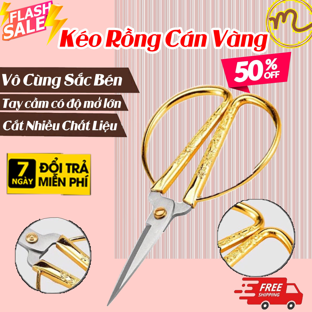 .Kéo Cắt Gà, Kéo, Kéo Cắt Đa Năng, Kéo Cán Vàng Họa Tiết Rồng, Kéo Đa Năng Siêu Sắc Bén, Kéo Sắc Bén Không Rỉ Ngoại Hình Kéo Sang Trọng, Tay Cầm Có Độ Mở Lớn, Êm Ái, Dễ Sử Dụng.