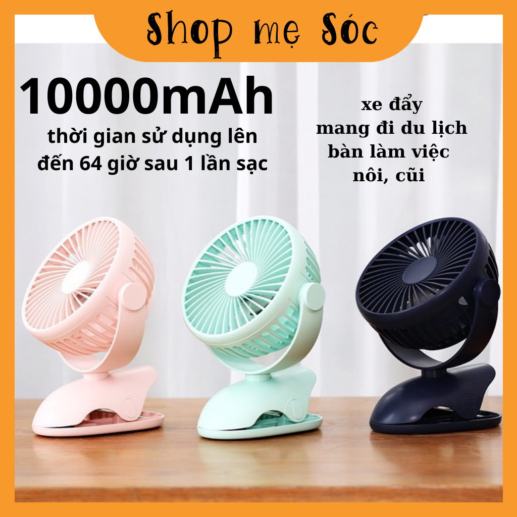 Quạt kẹp xe đẩy quạt kẹp mini cầm tay tiện dụng cho bé mesocsop