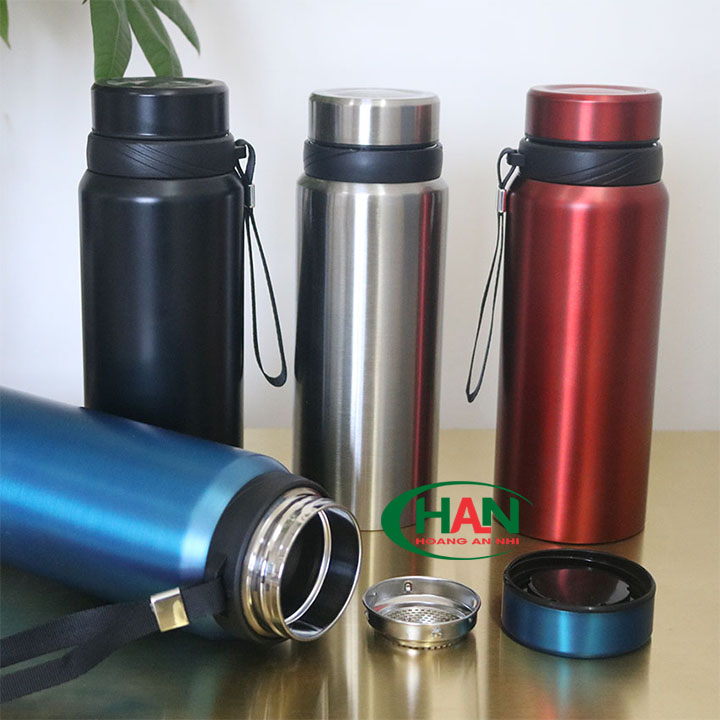 Bình giữ nhiệt 800ml cao cấp có quai xách - Bình giữ nhiệt Inox 304