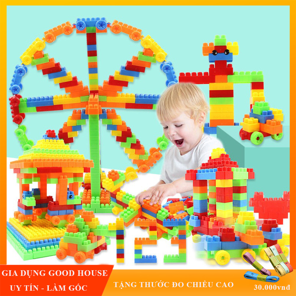 Đồ chơi xếp hình lắp ghép phát triển trí tuệ loại 100, 256, 500 chi tiết tùy chọn. Lego xếp hình phát triển tư duy và sức sáng tạo cho trẻ