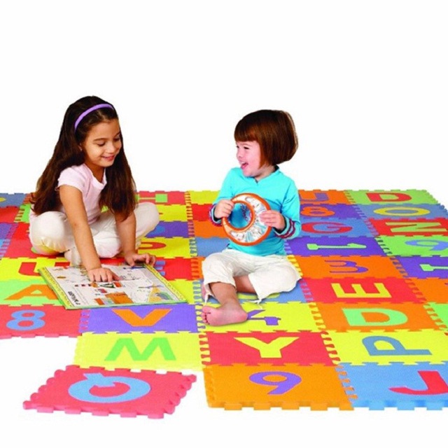 Bộ 10 miếng thảm xốp lót sàn ghép số hoặc chữ cái cho bé