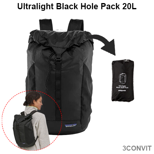 Balo siêu nhẹ gấp gọn tiện dụng Patagonia Black Hole 20L