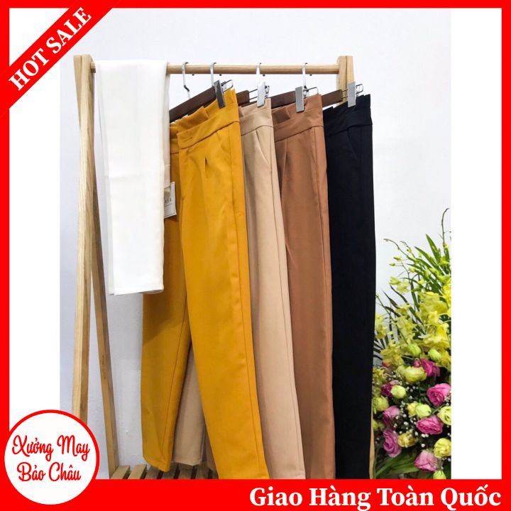 Quần baggy nữ cạp bèo, quần baggy lưng cao cạp xếp ly siêu hit hot- quần baggy công sở
