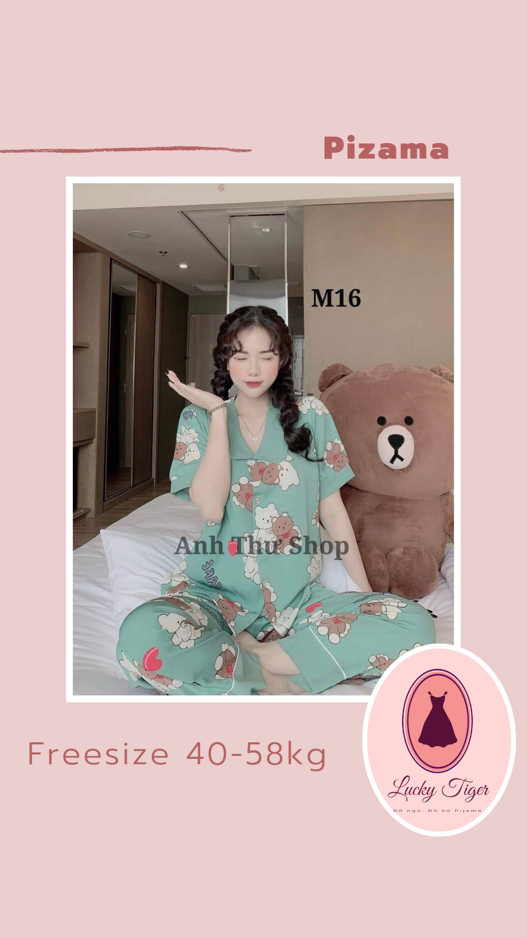 Đồ bộ nữ pijama lụa ngủ mặc nhà tiểu thư tay ngắn quần dài satin dễ thương