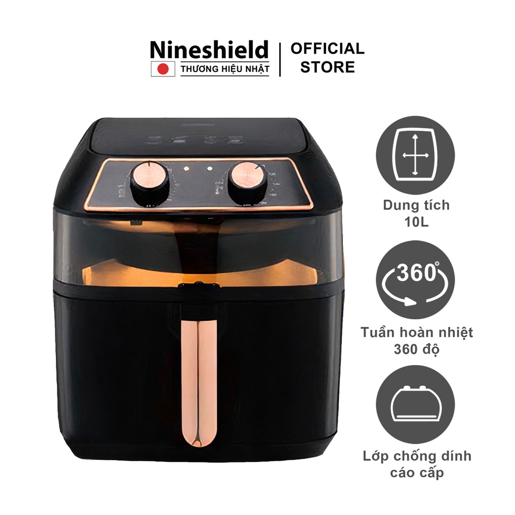 Nồi chiên không dầu nineshield 10l kb-8001m