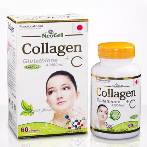 Collagen +C 42000mg  Neocell Collagen +C giúp da trắng sáng căng mịn