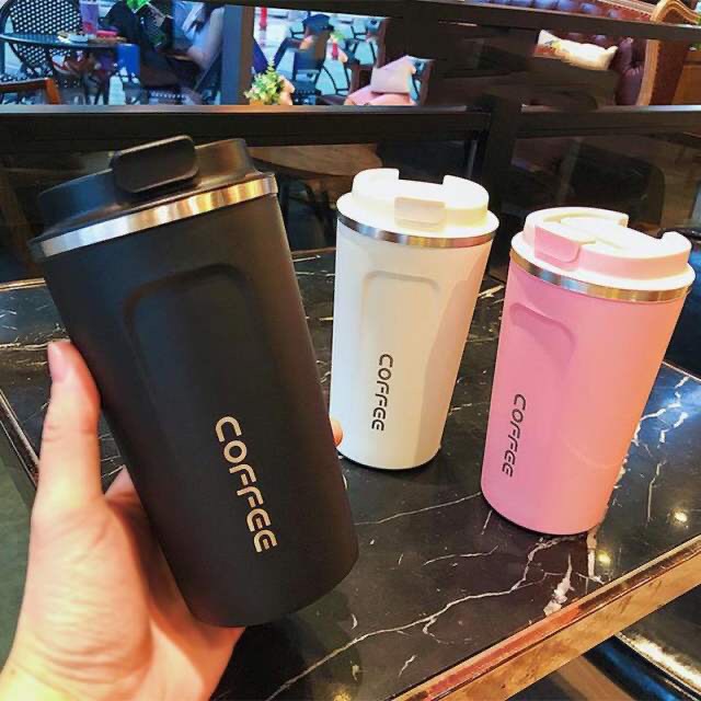 Bình Giữ Nhiệt Coffee Cách Nhiệt Cao Cấp Đựng Nước, Trà, Cà Phê Kiểu Dáng Châu Âu Cầm Tay Sang Trọng