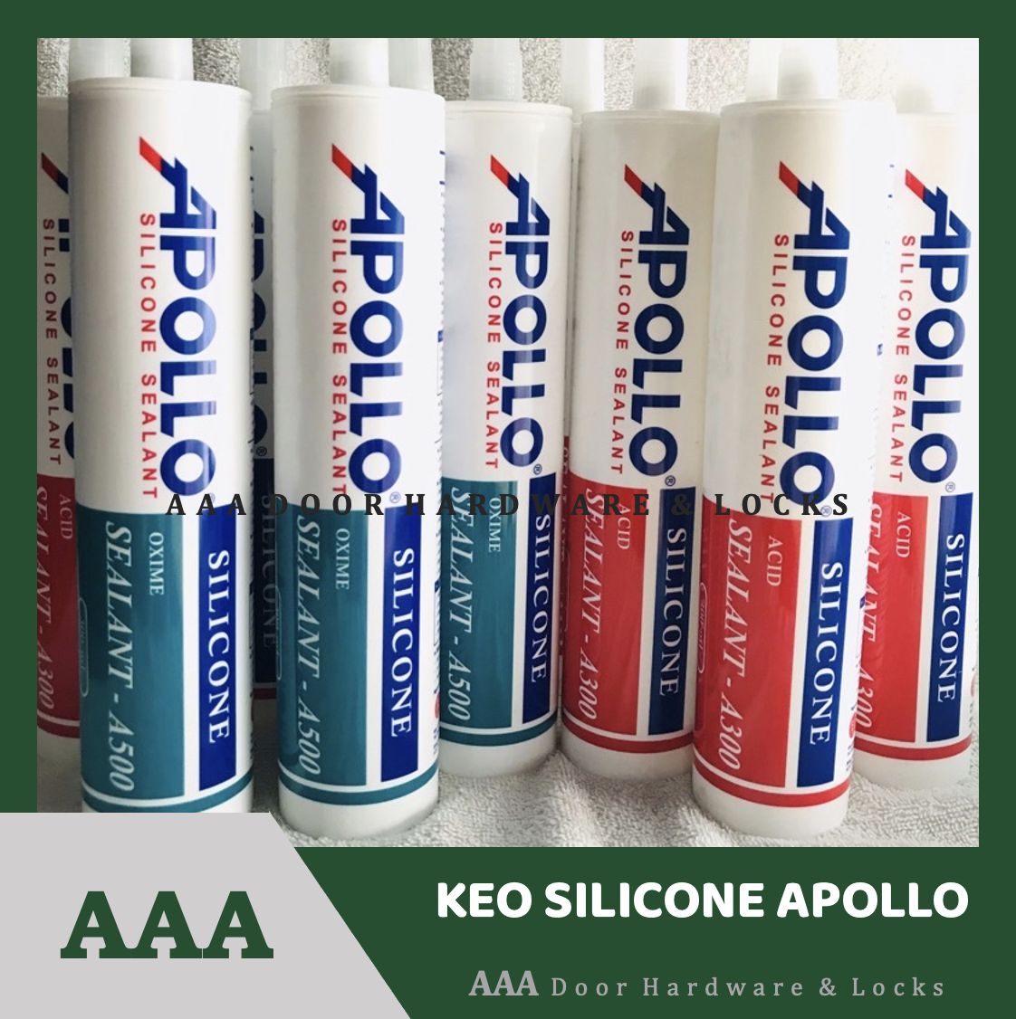 Keo silicone apollo chính hãng a100, a300, a500, a600 đủ các màu