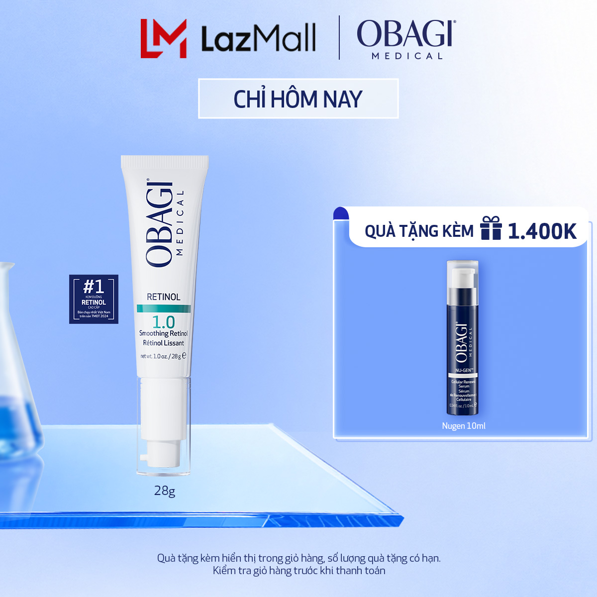 Kem dưỡng ẩm  làm giảm nếp nhăn Obagi Medical Retinol 1.0