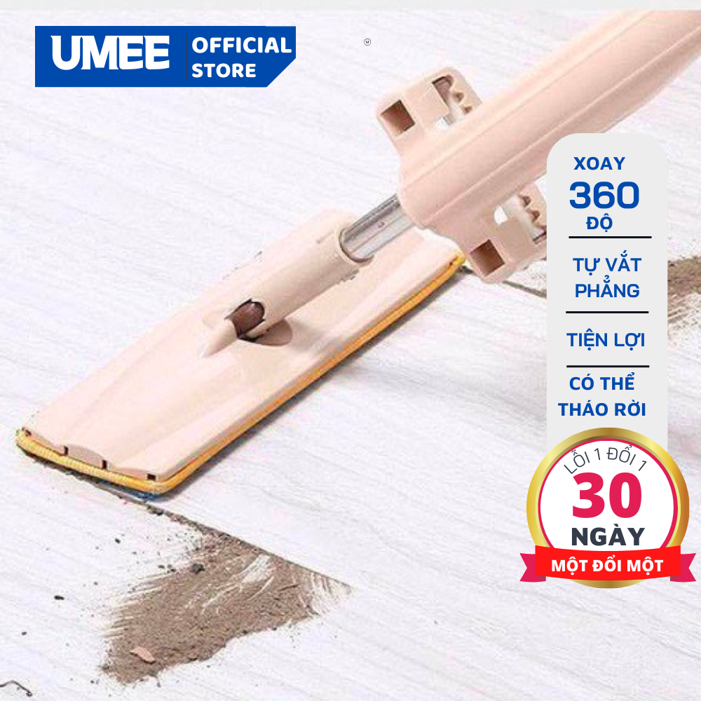 Cây lau nhà tự vắt phẳng thông minh spin mop xoay 360 độ