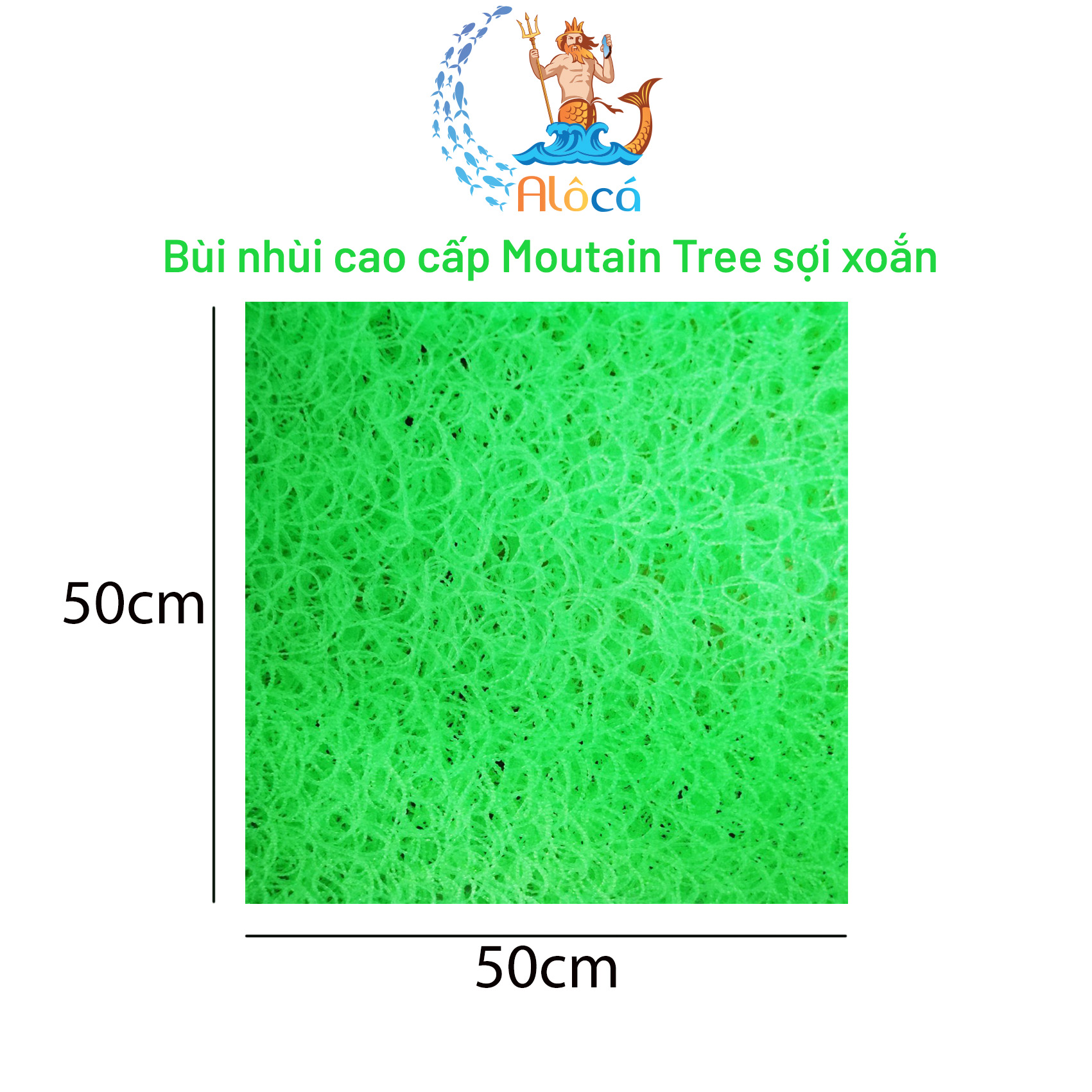 Bùi nhùi Mountain Tree không keo cỡ 50x20cm đến 50x50cm làm sạch nước bể