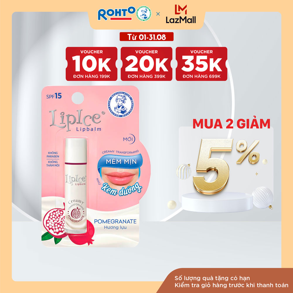 Son dưỡng môi không màu chuyển kem mịn LipIce Creamy 4.3g