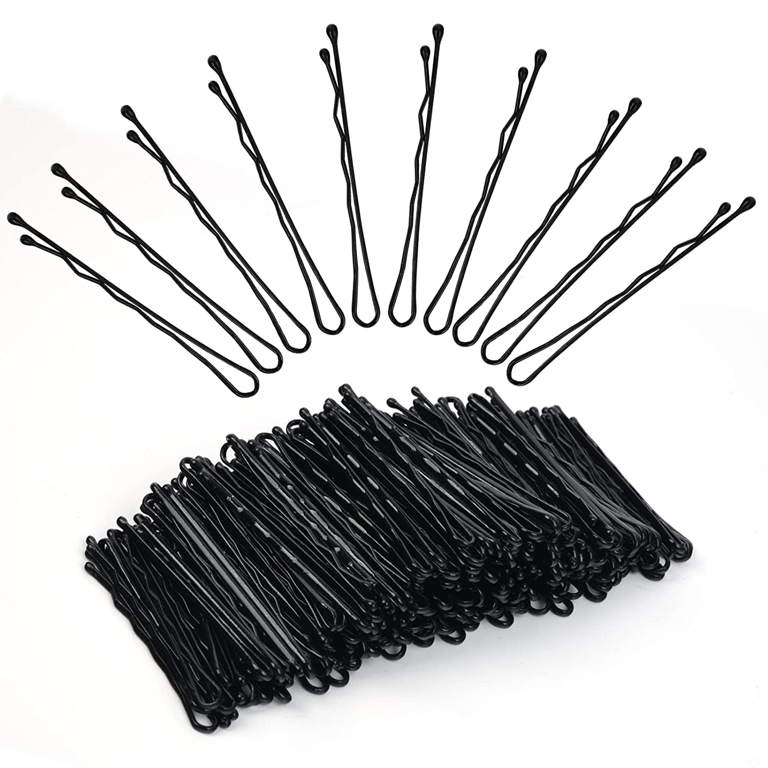 Set 60 Kẹp Ghim Cài Tóc, dạng sóng, chất thép không gỉ, màu đen tạo kiểu tóc, tàng hình