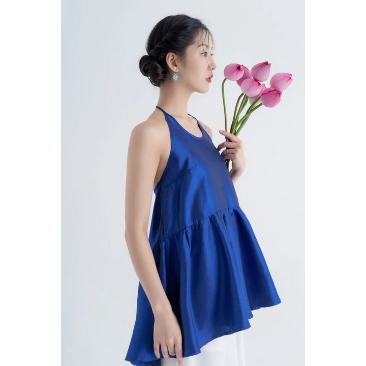 Áo yếm diệp liên - xanh - đing đang