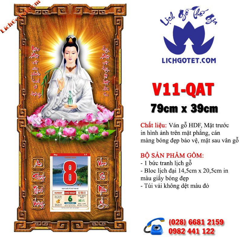 [HCM]LỊCH GỖ QUAN THẾ ÂM 2021