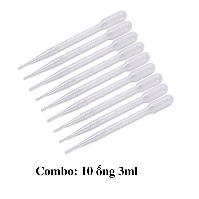 Pipet nhựa 3ml - Combo 10 ống, đa năng, tiện dụng