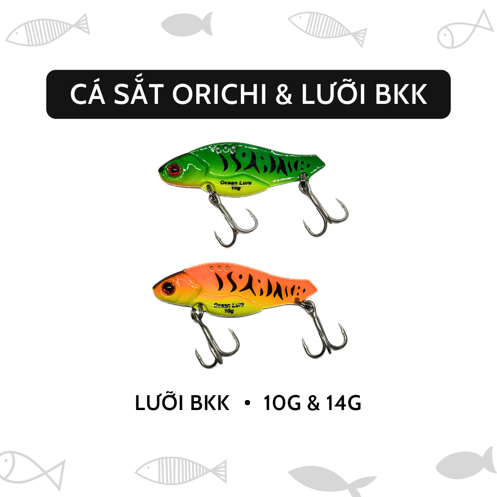 Cá sắt orichi full lưỡi bkk siêu cứng 10g 14g câu lure cá lóc