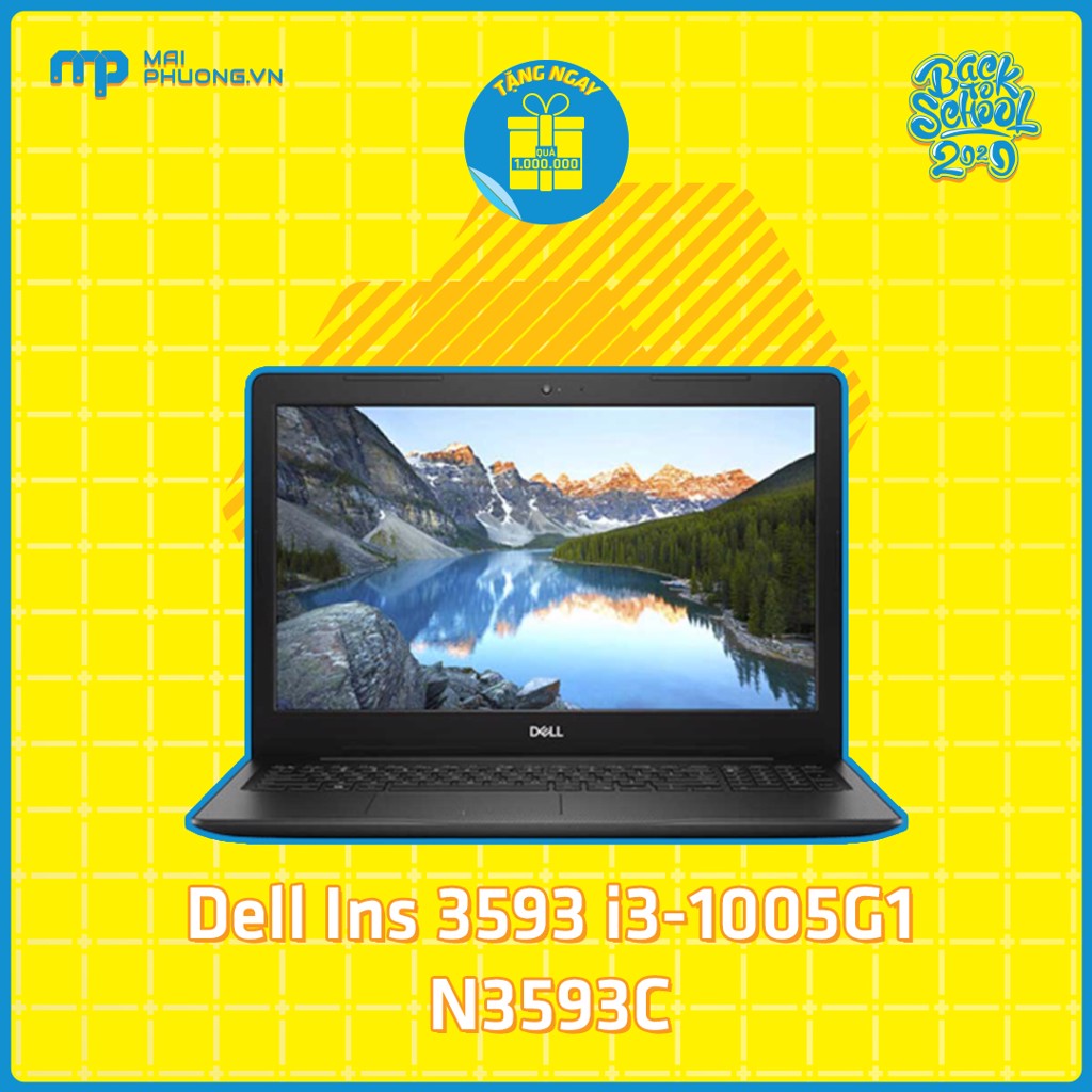 Laptop Dell Ins 3593 I3-1005G1/4Gb/256Gb Ssd/''Fhd/Win10/Đen N3593C |  