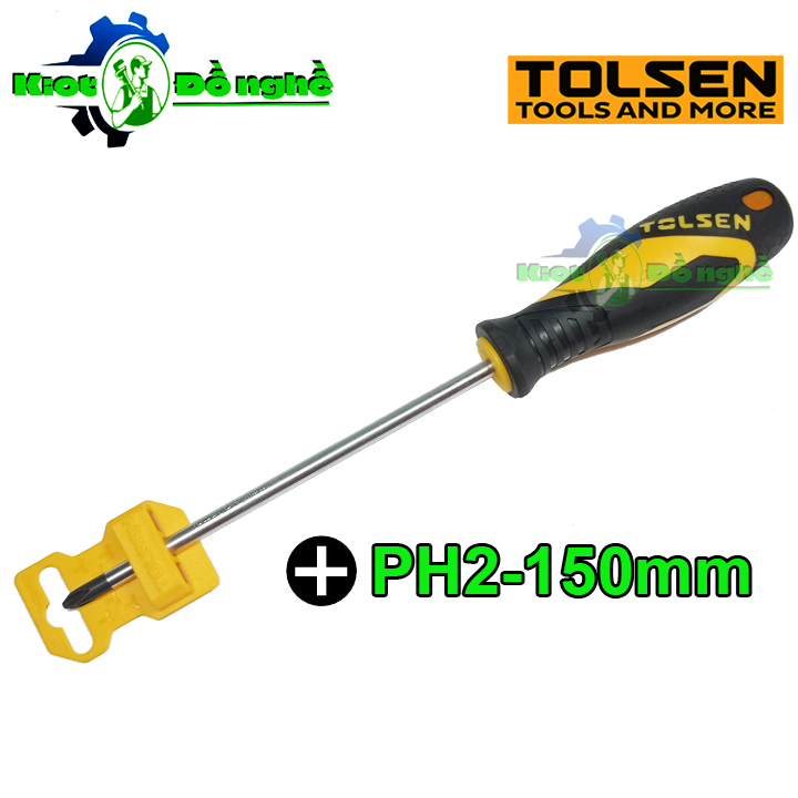 Tua vít ph2 dài 150mm tolsen 20008-tô vít-tuốc nơ vít đầu cộng - kiot đồ nghề