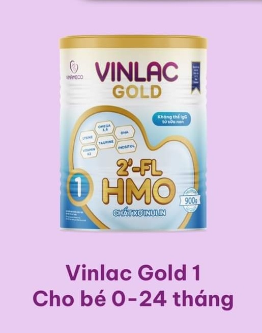 Sữa bột vinlac gold hmo số 1 lon 300g