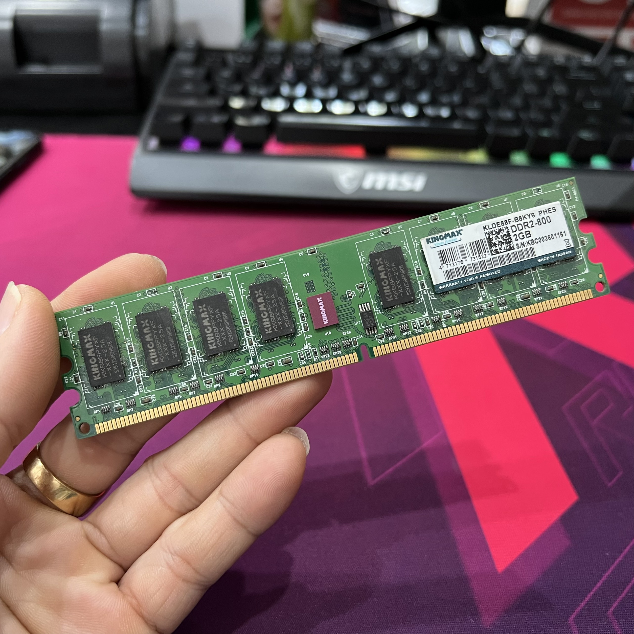 Ram pc kingmax ddr2 2gb bus 800mhz - cũ