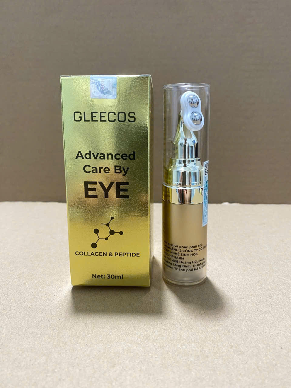 Kem Mắt Làm Săn Chắc Vùng Mắt, Giảm Nếp Nhăn Peptide 2 In 1 - Massage 360° Gleecos 30ml