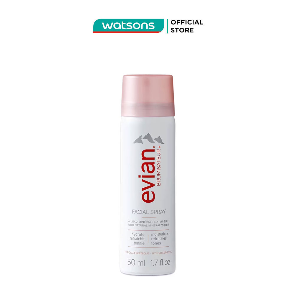 Xịt khoáng evian cấp ẩm và làm dịu da 50ml