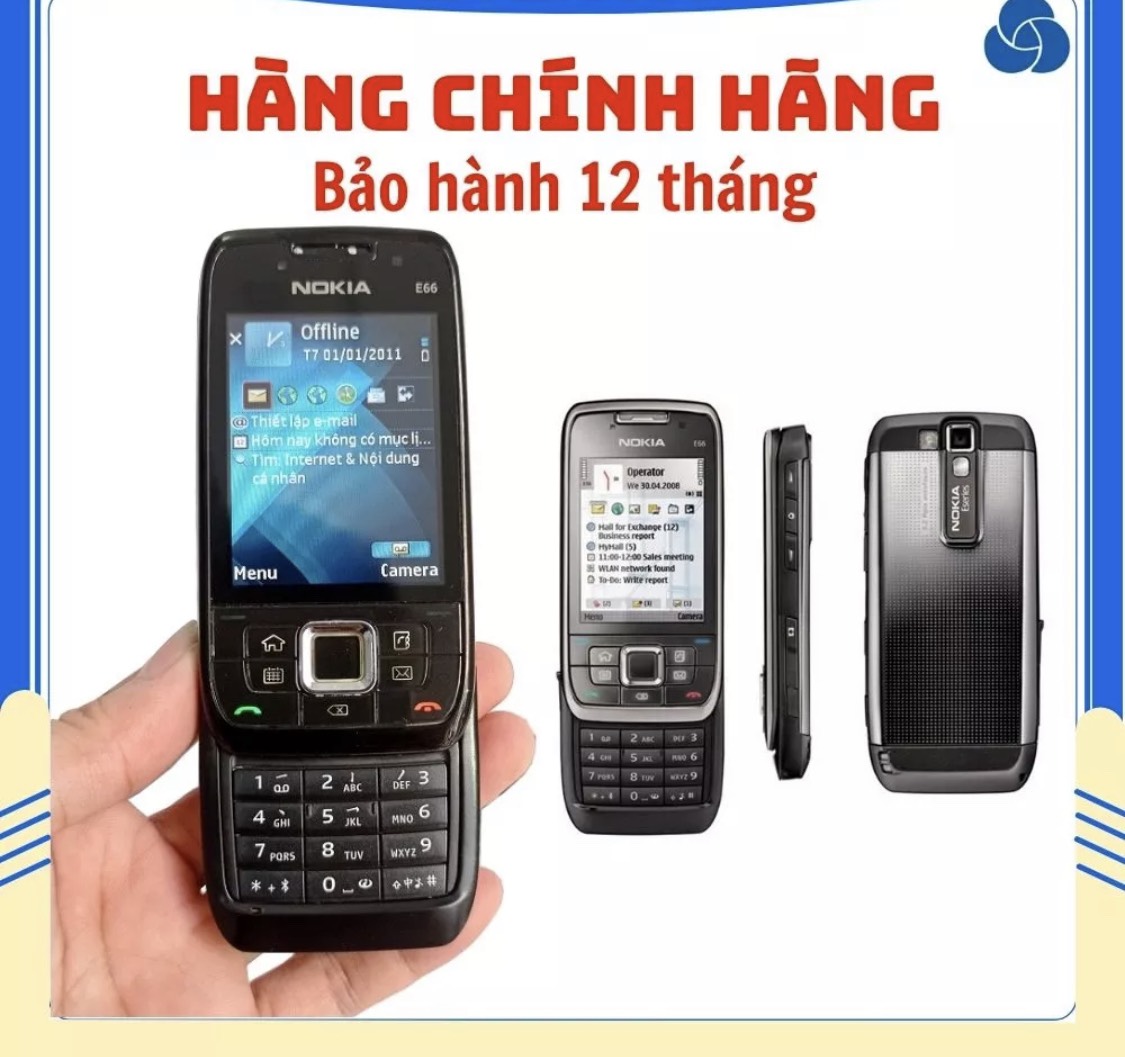 Điện thoại nokia e66 nắp trượt siêu mỏng – siêu đẹp - hàng chính hãng